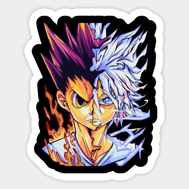 gon and killua pop art Sticker by Kuli art